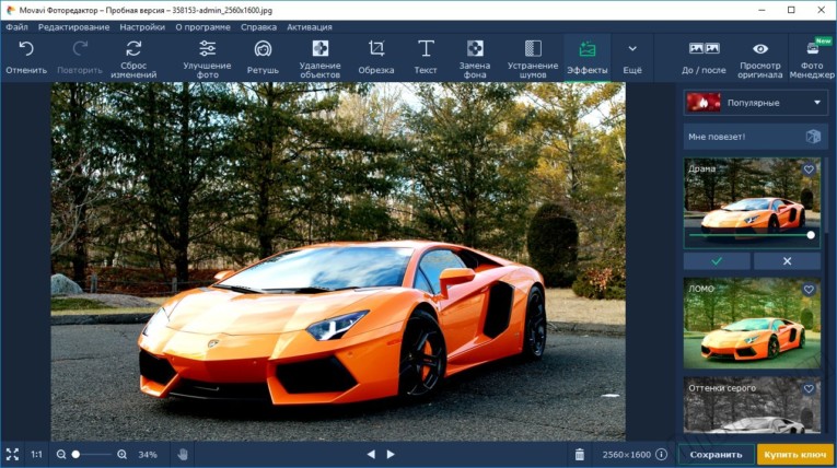 Movavi Photo Editor - Скриншот 5