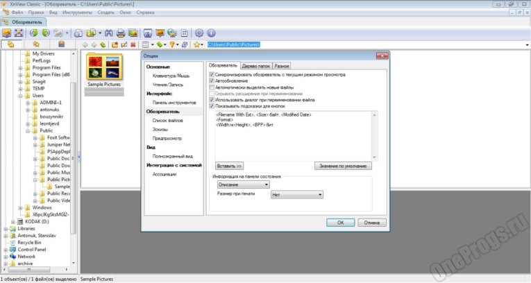 XnView - Скриншот 3